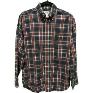 L.L. Bean Men’s Flannel Shirt Plaid Long Sleeve Button-Up Size Small